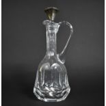 A Glass and Silver Mounted Claret Jug, 27cm high