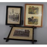 A Framed Victoria Cross Gallery Print, Two Framed Military Photographs