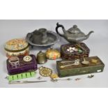 A Collection of Various Sundries to Comprise Vintage Tins, Pewter Bowl Etc