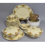 A Grindley Dinner Service together with a Toilet Bowl and a Hillstonia Pottery Jug