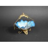 An Edwardian Gilt Metal and Opaque Glass Sweetmeat Dish, 18cms Wide