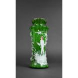 A Late 19th Century "Mary Greggory" Type Green Glass Vase, 28cm high