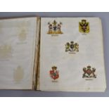 A Bound Volume, "Crests", A Scrapbook Containing Flags of All Nations, Armorial Crests,