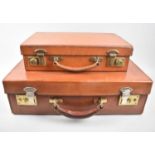 Two Nice Quality Leather Cases, Larger 45cms Wide