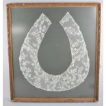 A Framed Victorian Lace Collar, Overall 58x65cms