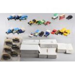 A Collection of Various Miniature Diecast Vans and Promotional Vehicles