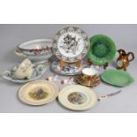 A Collection of Various 19th and 20th Century Ceramics to Comprise Leafware Plate, Transfer