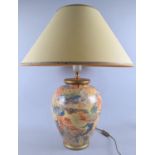 A Large Modern Vase Shaped Table Lamp and Shade, Overall Height 68cms