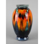 A Poole Pottery Delphis Vase of Ovoid Form, 18cms High