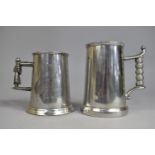 Two Modern Pewter Tankards, The King's Shilling and Your Country Needs You