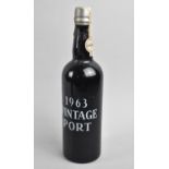 A Single Bottle of 1963 Vintage Port