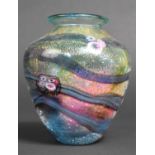 A Jonathan Harris Studio Glass Vase, 13cm high