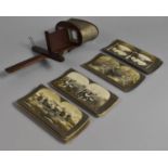 An Edwardian Stereoscopic Viewer together with a Collection of Coloured and Monochrome Cards