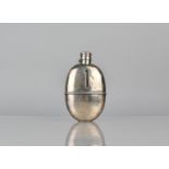 A Victorian Silver Mounted Glass Hipflask by Sampson Mordan and Co, London 1881, 13.5gms High