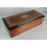 A Nice Quality 19th Century Swiss Music Box Playing Eight Airs As Listed on Card to Lid Inner '