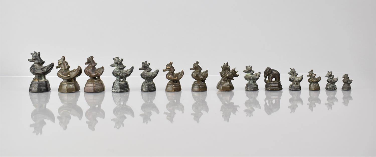 A Collection of Fourteen 19th Century Opium Weights Mainly in the Form of Hitha Birds, Tallest - Image 3 of 11
