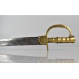 A Napoleonic Period 2nd Model Baker Sword Bayonet with Cast Brass Crossguard and Knuckle Bow, Ribbed