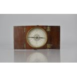 A 19th Century Mahogany and Brass Cased Navigation Compass, the Case with Twin Hinged Covers and One