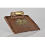 A Desktop Brush Tray Made From the Teak of HMS Victorian with Plaque Inscribed "From The Bowsprit of