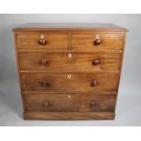 A 19th Century Mahogany Chest of Two Short and Three Long Drawers, Ivory Escutcheons. With Exemption