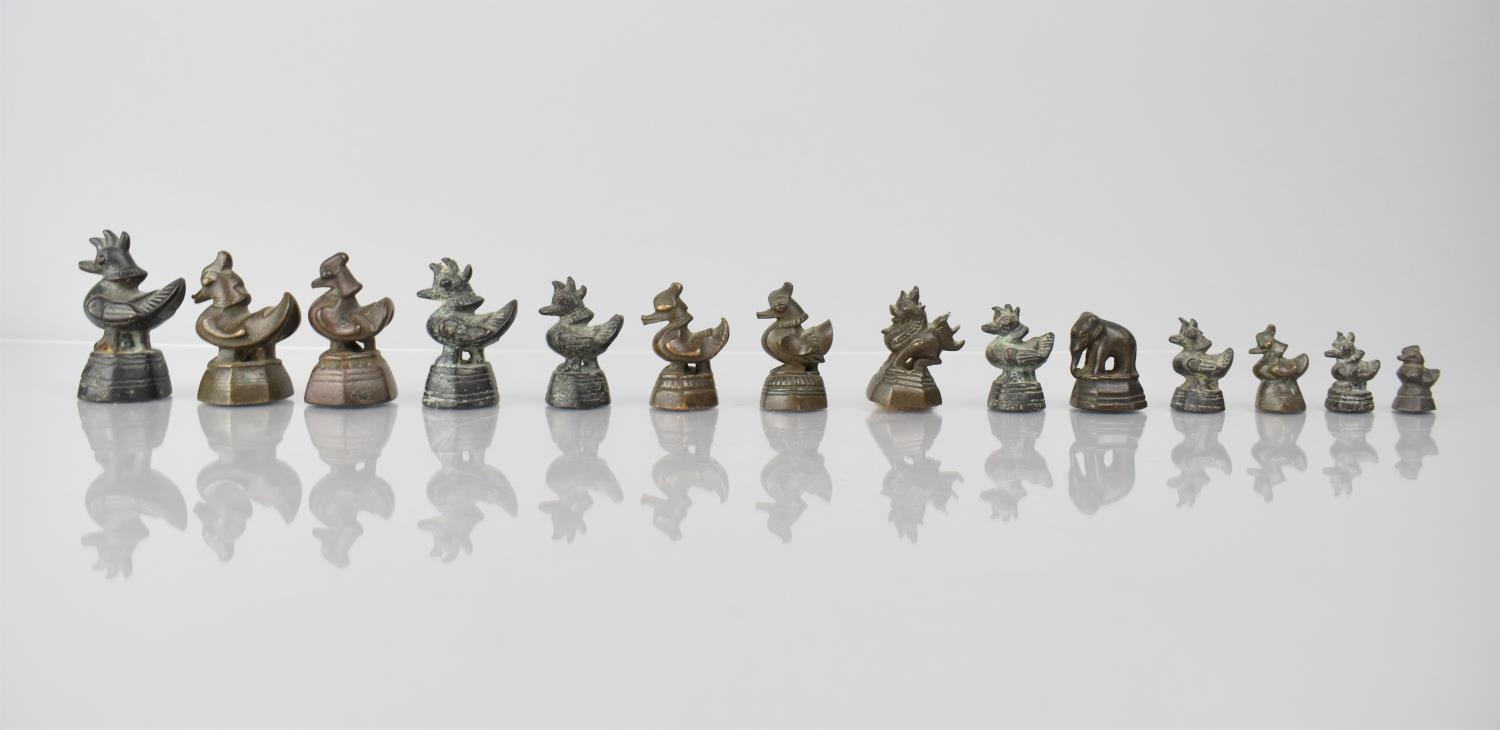 A Collection of Fourteen 19th Century Opium Weights Mainly in the Form of Hitha Birds, Tallest - Image 4 of 11