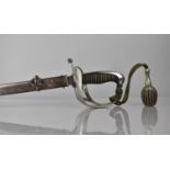 A Dutch Model 1872 Cavalry Officers Sword by WK and Co, wired Shagreen Grip, Bullion Knot and