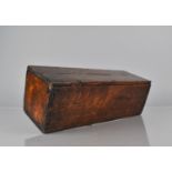 An Early 19th Century Welsh Oak Folk Art Money Box, Constructed with Primitive Dovetail Joints,