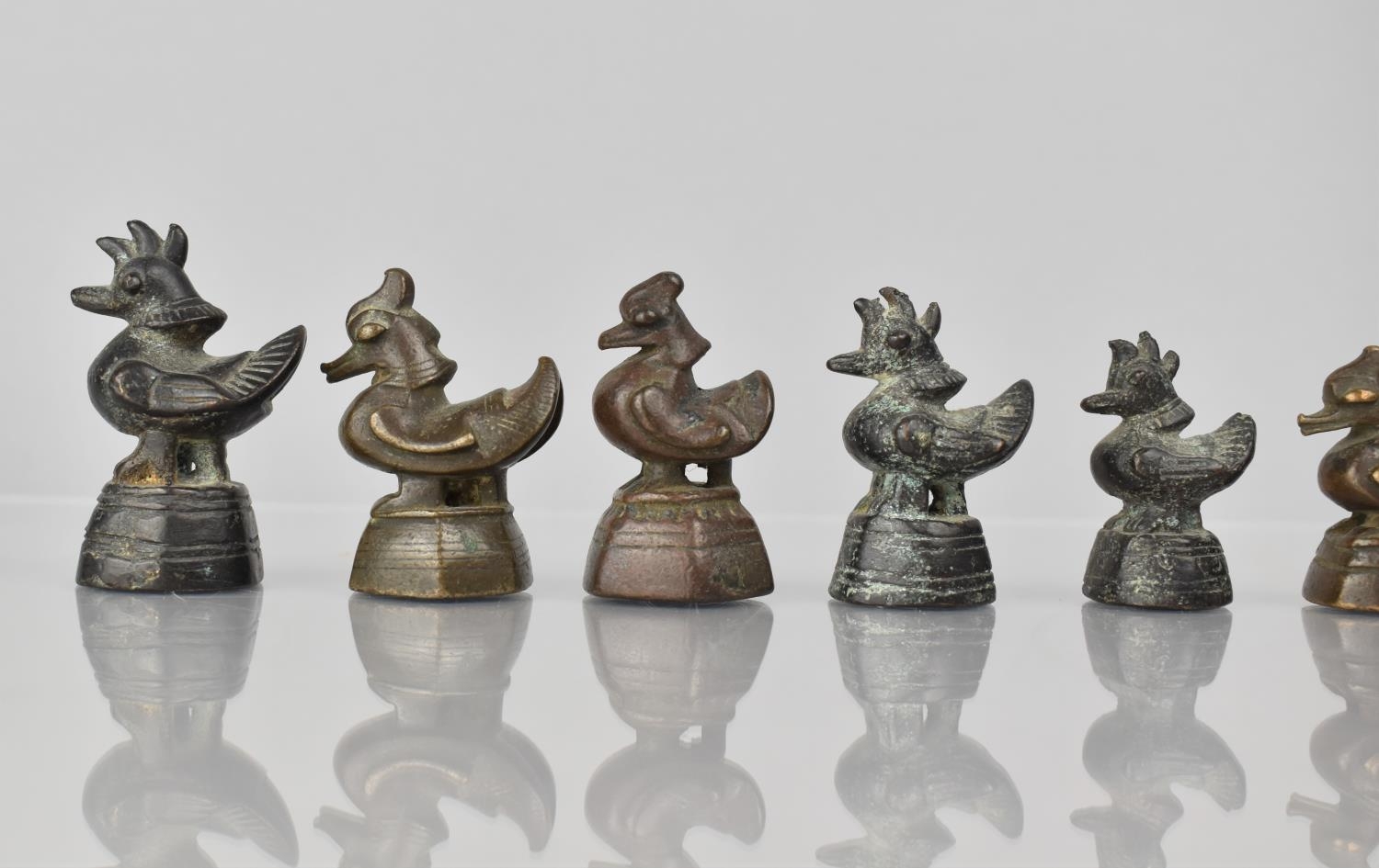A Collection of Fourteen 19th Century Opium Weights Mainly in the Form of Hitha Birds, Tallest - Image 7 of 11