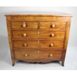A Late 19th Century Mahogany Chest of Two Short and Three Long Drawers with Ivory Exemption Decla