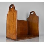 A Late Victorian/Edwardian Brass Mounted Mahogany Open Book Stand with Two Carrying Handles, 46cms