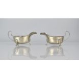 A Pair of George V Sauce Boats by Robinson and Co Ltd, Sheffield 1934, 213gms