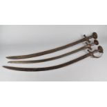 A Collection of Three 19th Century Indian Talwars, One with Triple Fullered Blade