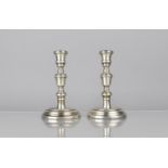 A Pair of Elizabeth II Silver Candlesticks by Harrison Brothers and Howson Ltd, 16.5cms High