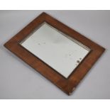 A 19th Century Dutch Walnut Framed Wall Mirror with Original Hand Bevelled Foxed Mirror Plate,