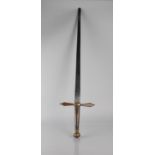An Early 20th Century German Theatrical Sword of Medieval Type, The Blade Inscribed for Hugo