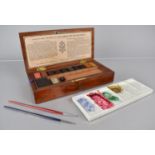 A Victorian Mahogany Cased Watercolour Set, The Colour Box, Awarded by The Science and Art