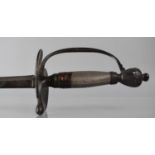 A George III 1796 Pattern Heavy Cavalry Officers Dress Sword having Silver Wire Grip and Double