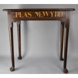 An 18th Century George III Welsh Oak Side Table with a Plank Top over a Single Sign Written