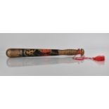 A Victorian Painted Wooden Police Truncheon, Decorated in Polychrome with VR Cypher and 'Police'