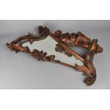 An Unusual and Good Quality Carved Walnut Italian Figural Mirror in the Form of a Harp with Seated