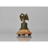 A 19th Century Bronze Pocket Watch Holder in the Form of an Eagle with Wings Spread Perched on