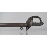 A British 1897 Pattern Infantry Officers Sword, Edward VII Cypher with Wired Shagreen Grip, Metal
