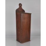 An Early/Mid 19th Century Mahogany Candle Box with Sloping Hinged Lid, 52cms High