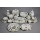 A Collection of Aynsley Pembrooke Pattern China to include Vases, Saucers, Side Plates, Bowls Etc