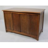 A Mid 20th Century Oak Blanket Chest with Panelled Front, 90cm Wide