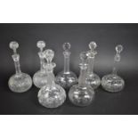A Collection of Seven Various Decanters to include Two Pairs
