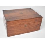 A Late 19th Century Mahogany Ladies Work Box with Fitted Removable Interior Tray and Containing