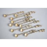 A Collection of Eleven Various Chinese White Metal Spoons