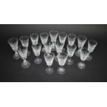 A Collection of 17 Various Waterford Cut Glass Sherries