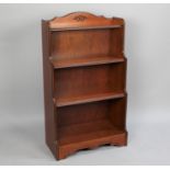 A Modern Waterfall Four Shelf Open Galleried Bookcase, 61cms Wide